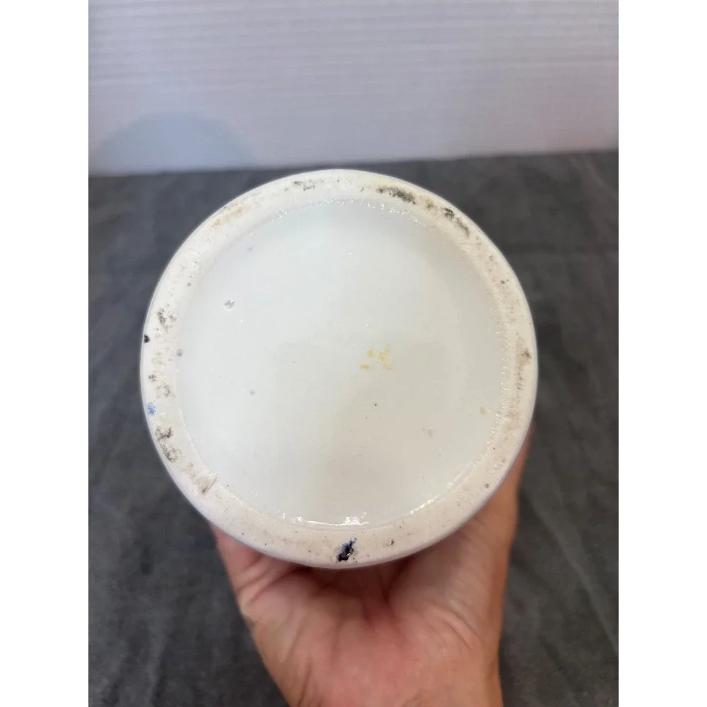 Vintage Hand Painted Floral Ceramic Ginger Jar 5.25